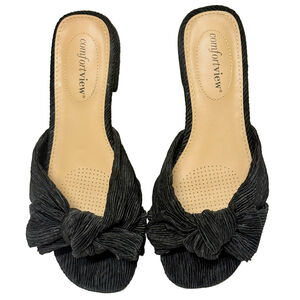 Comfortview Blanche Mule 7M Black, Wide Width